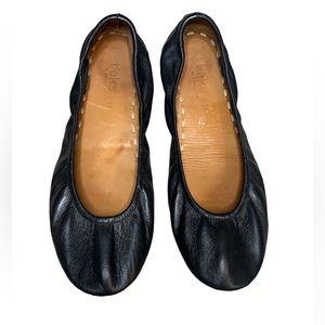 Tieks Black Matte Leather Flat Shoes
